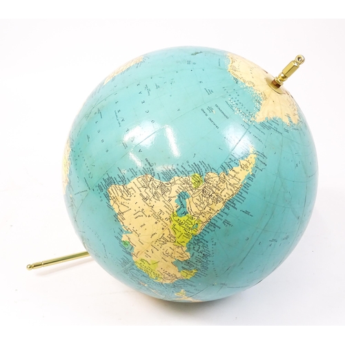 1495 - A mid 20thC Phillips Terrestrial globe, approx 21