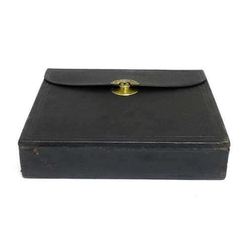 1496A - A late Victorian travelling writing case by S. Mordan & Co, the lock engraved 'Mary Gray Allen', the... 