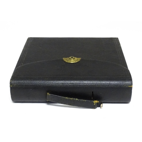 1496A - A late Victorian travelling writing case by S. Mordan & Co, the lock engraved 'Mary Gray Allen', the... 