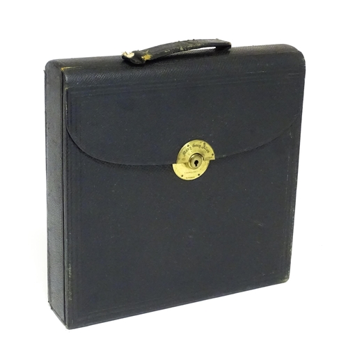 1496A - A late Victorian travelling writing case by S. Mordan & Co, the lock engraved 'Mary Gray Allen', the... 