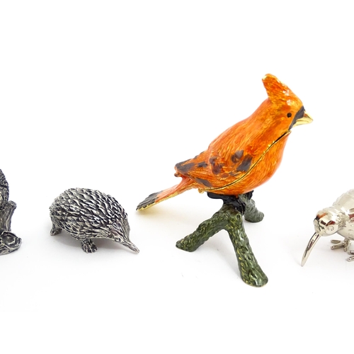 1466 - A quantity of assorted 20thC cast models of animals to include Australian koala, kangaroo, platypus,... 