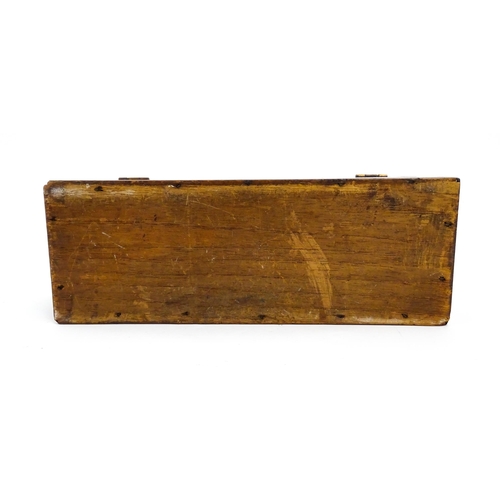 1470 - A late 19th / early 20thC walnut glove box of rectangular form. Approx. 11 3/4