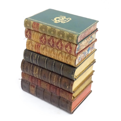 2279 - Books: A quantity of assorted leather bound books  comprising The Lady of the Lake A Poem, by Walter... 