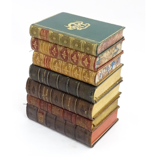 2279 - Books: A quantity of assorted leather bound books  comprising The Lady of the Lake A Poem, by Walter... 