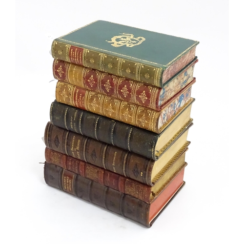 2279 - Books: A quantity of assorted leather bound books  comprising The Lady of the Lake A Poem, by Walter... 