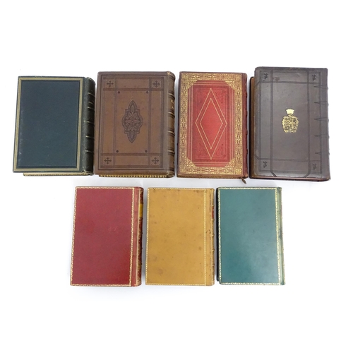 2279 - Books: A quantity of assorted leather bound books  comprising The Lady of the Lake A Poem, by Walter... 