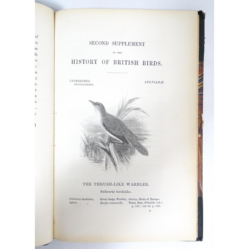 2283 - Book: Second Supplement to the History of British Birds, by William Yarrell, illustrated with wood e... 