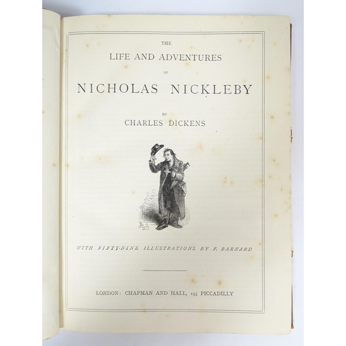 2299 - Book: The Life and Adventures of Nicholas Nickleby, by Charles Dickens. Published by Chapman & Hall,... 