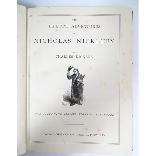 2299 - Book: The Life and Adventures of Nicholas Nickleby, by Charles Dickens. Published by Chapman & Hall,... 