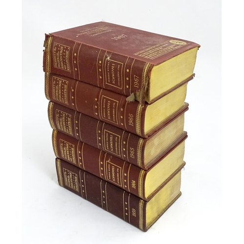 2307 - Books: Debrett's Peerage, Baronetage, Knightage and Companionage, in five volumes for the years 
195... 