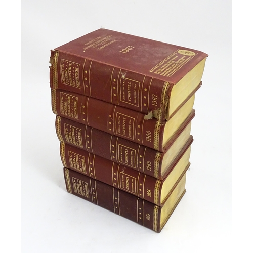 2307 - Books: Debrett's Peerage, Baronetage, Knightage and Companionage, in five volumes for the years 
195... 