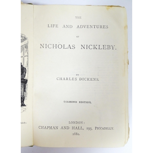 2312 - Books: Dickens's Works, Diamond Edition. Eight volumes of Charles Dickens novels and short stories, ... 