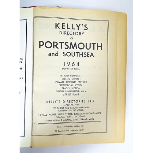 2370 - Books: Kelly's Directory of Portsmouth & Southsea etc. Six volumes covering the years 1956, 1964 (2)... 