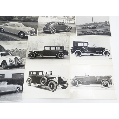 2483 - Lancia car interest : a quantity of early to mid 20thC photographs depicting the subjects of motorin... 