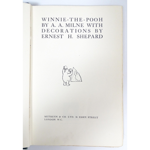 2264 - Books: Winnie the Pooh, by A. A. Milne, with illustrations by Ernest H. Shepard. First Edition. Publ... 