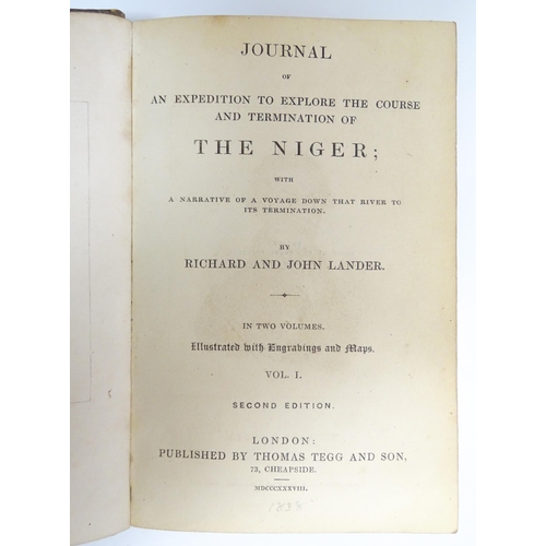 2265 - Books: Journal of an Expedition to Explore the Course and Termination of The Niger, Volumes 1 & 2, b... 