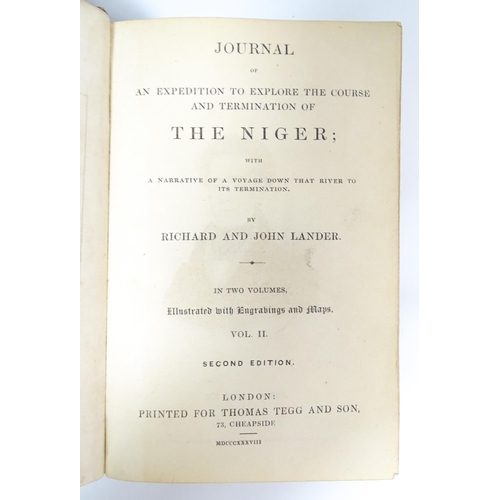 2265 - Books: Journal of an Expedition to Explore the Course and Termination of The Niger, Volumes 1 & 2, b... 