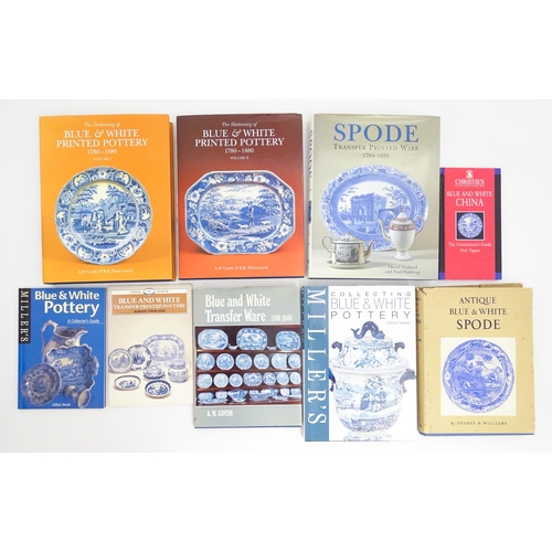 2295A - Books: A quantity of reference books comprising The Dictionary of Blue and White Printed Pottery, Vo... 