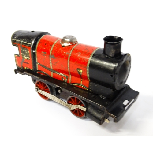 1179 - Toys - Model Train / Railway Interest : A quantity of Hornby tin plate O gauge railway items to incl... 