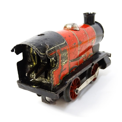 1179 - Toys - Model Train / Railway Interest : A quantity of Hornby tin plate O gauge railway items to incl... 