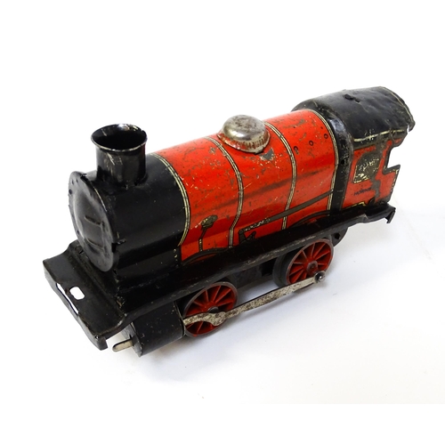 1179 - Toys - Model Train / Railway Interest : A quantity of Hornby tin plate O gauge railway items to incl... 