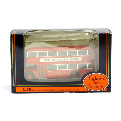 662 - Four boxed Corgi and Gilbow Exclusive First Editions models of mid 20thC buses, the largest approx 4... 