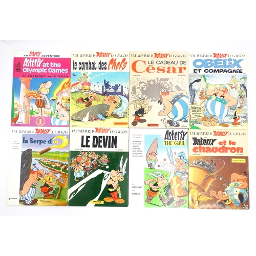 2304 - Books: A quantity of Asterix books comprising Les Lauriers De Cesar, 1972; Le Devin, 1972; Obelix et... 