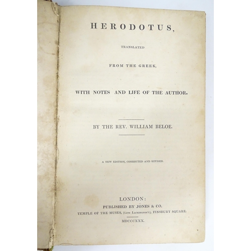 2374 - Book: Herodotus - Translated from the Greek, with notes and life of the author, by the Rev. William ... 