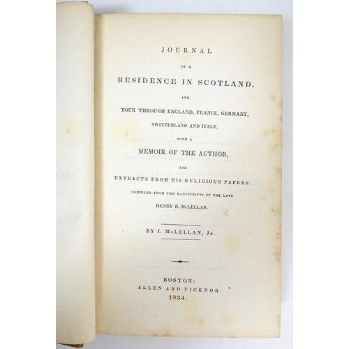 2379 - Books: Five books on the subject of Scotland comprising Journal of a Residence in Scotland, by I. Mc... 