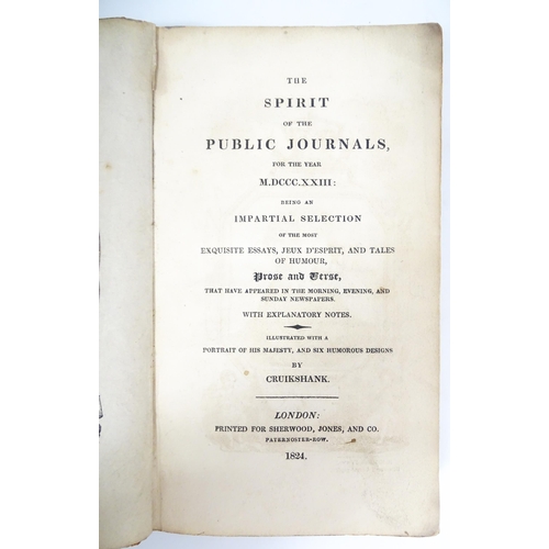 2384 - Book: The Spirit of the Public Journals. Published by Sherwood Jones and Co. 1824