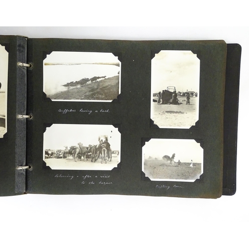 2464 - An early 20thC photograph album of monochrome photographs depicting No. 6 (B) Squadron RAF / Royal A... 