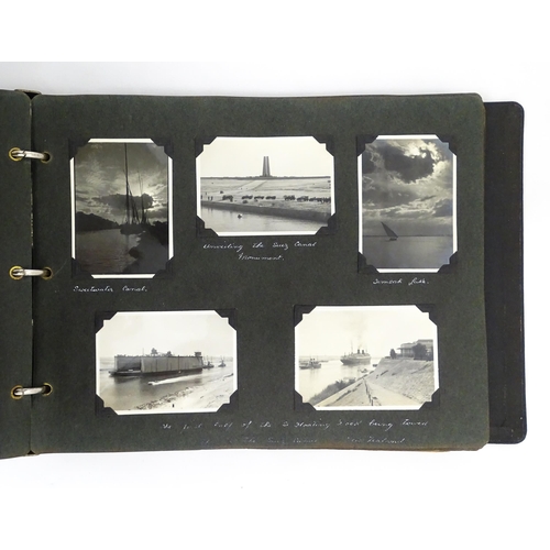 2464 - An early 20thC photograph album of monochrome photographs depicting No. 6 (B) Squadron RAF / Royal A... 