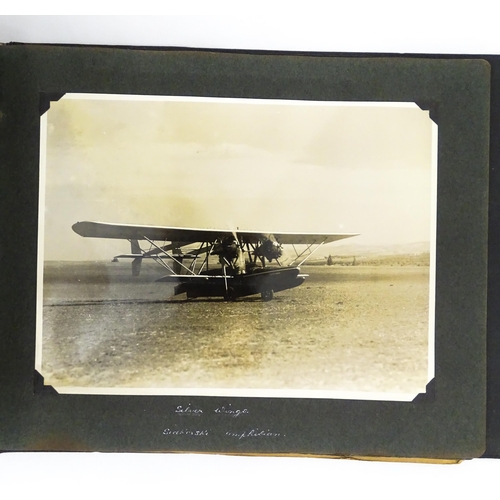 2464 - An early 20thC photograph album of monochrome photographs depicting No. 6 (B) Squadron RAF / Royal A... 