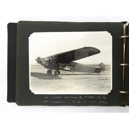 2464 - An early 20thC photograph album of monochrome photographs depicting No. 6 (B) Squadron RAF / Royal A... 