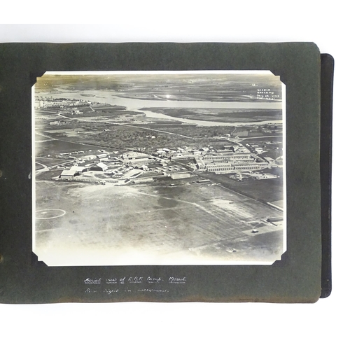 2464 - An early 20thC photograph album of monochrome photographs depicting No. 6 (B) Squadron RAF / Royal A... 