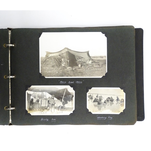 2464 - An early 20thC photograph album of monochrome photographs depicting No. 6 (B) Squadron RAF / Royal A... 