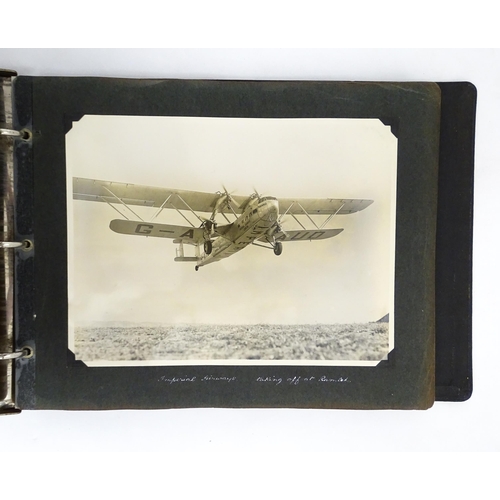 2464 - An early 20thC photograph album of monochrome photographs depicting No. 6 (B) Squadron RAF / Royal A... 