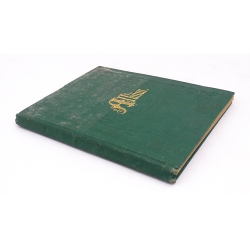 2466 - A 19thC scrap album containing various drawings, verses and hand drawn music scores by students at K... 