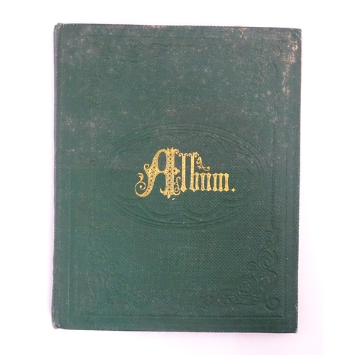 2466 - A 19thC scrap album containing various drawings, verses and hand drawn music scores by students at K... 