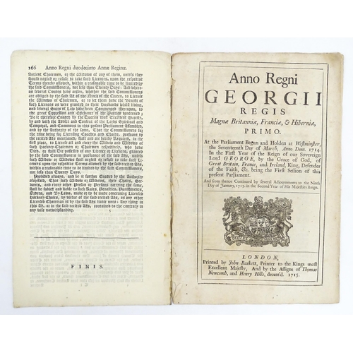 2468 - Three Acts of Parliament , comprising : 
A 1661-1690 Charles II 'Act for the relief and release of p... 