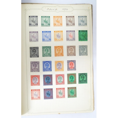 2478 - Stamps & Postal History : A stamp album containing 20thC Worldwide and Commonwealth stamps, to inclu... 