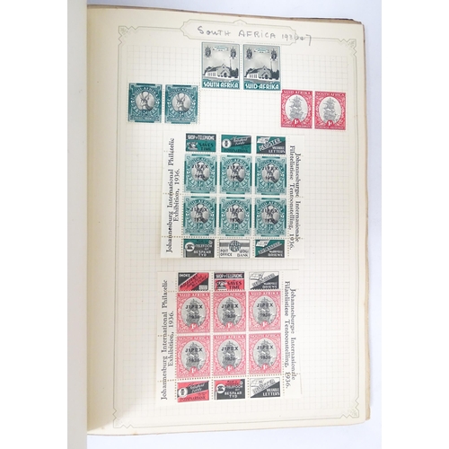 2478 - Stamps & Postal History : A stamp album containing 20thC Worldwide and Commonwealth stamps, to inclu... 