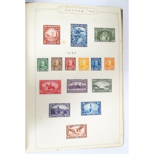 2478 - Stamps & Postal History : A stamp album containing 20thC Worldwide and Commonwealth stamps, to inclu... 