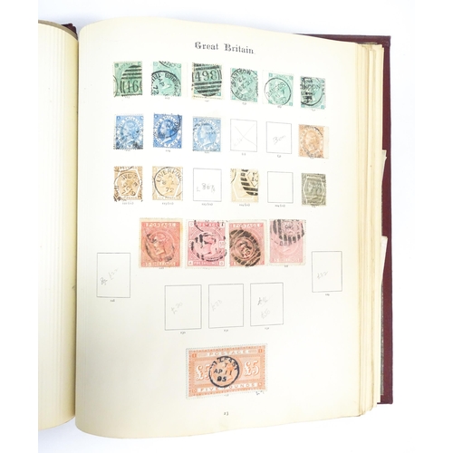 2481 - Stamps & Postal History : An album containing a quantity of assorted Victorian and later Great Brita... 