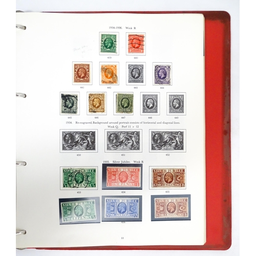 2482 - Stamps & Postal History : A stamp album containing various Great Britain stamps, to include various ... 