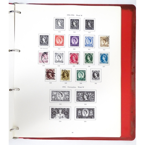 2482 - Stamps & Postal History : A stamp album containing various Great Britain stamps, to include various ... 