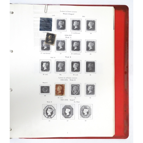 2482 - Stamps & Postal History : A stamp album containing various Great Britain stamps, to include various ... 