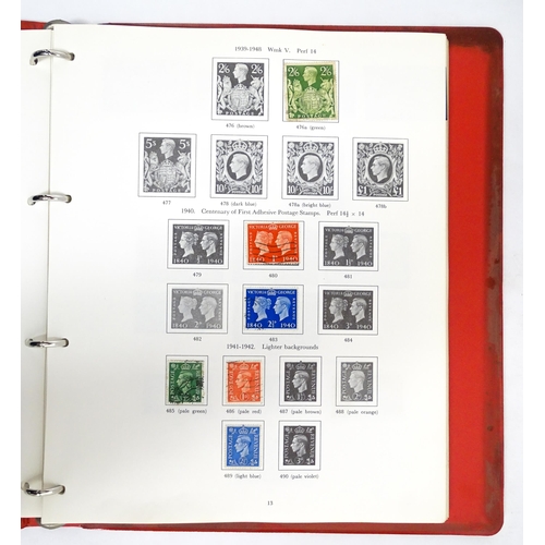 2482 - Stamps & Postal History : A stamp album containing various Great Britain stamps, to include various ... 