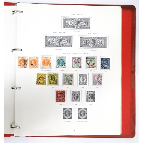 2482 - Stamps & Postal History : A stamp album containing various Great Britain stamps, to include various ... 