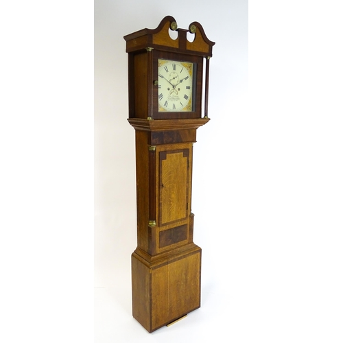 1642 - Thomas Strange of High Wycombe : An early 19thC oak and mahogany cased 8-day longcase clock, the 12